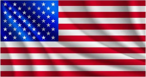 USA Flag Vector Stock Illustration
