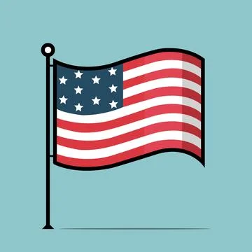 Usa flag vector Stock Illustration