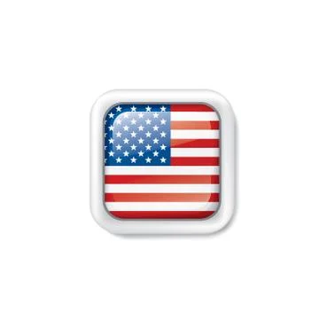 USA flag, vector illustration on a white background Stock Illustration