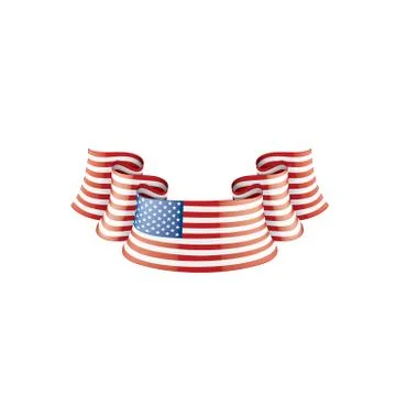 USA flag, vector illustration on a white background Stock Illustration
