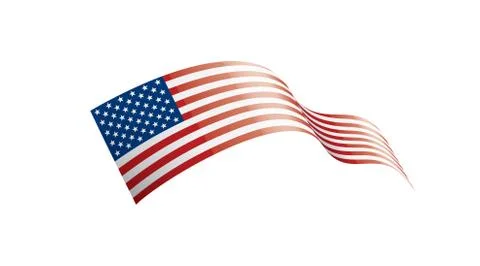 USA flag, vector illustration on a white background Stock Illustration