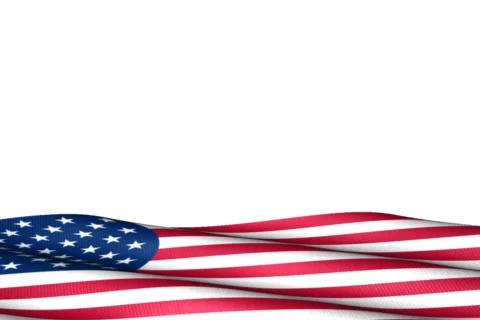 USA flag wave in lower third with alpha Stock Footage 104363