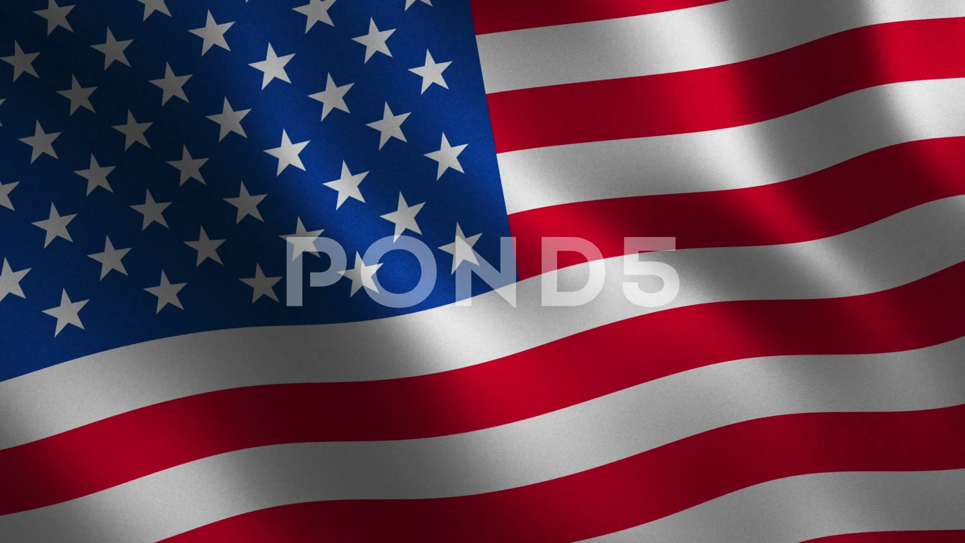 3D Wavy American Flags