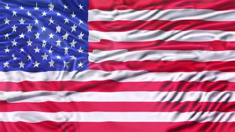 USA Flag Waving 3D Animation Loop. 库存影片 336440964