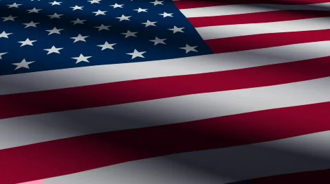 USA Flag waving animation Stock Footage 728136