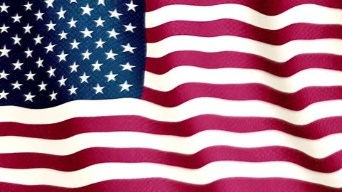 USA flag waving animation Stock Footage 77618740