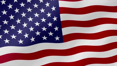 USA flag waving Stock Footage 131499958