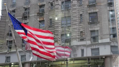 Usa flag waving Stock Footage 131970309