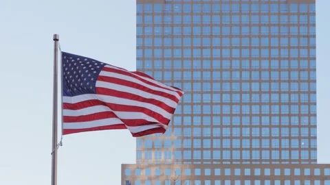 Usa flag waving Stock Footage 131970998