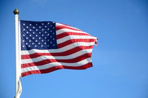 USA flag waving Stock Photos
