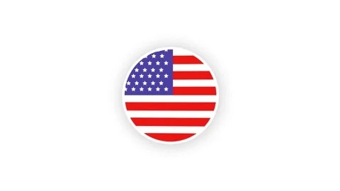 Usa flag on white background Stock Footage 276537048