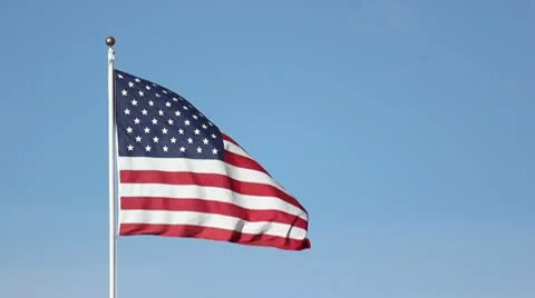 Usa flag in the wind Stock Footage 10703713