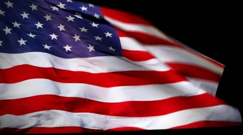USA Flag Wiper Stock Footage