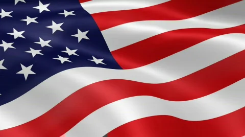 USA FlagInTheWind Stock-Footage 710617