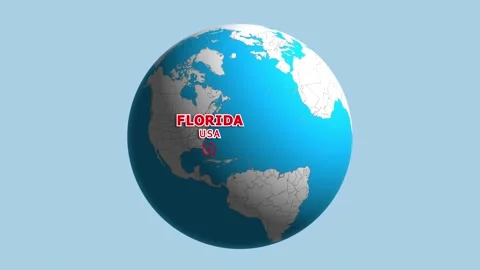 USA FLORIDA ZOOM IN FROM SPACE Stock Footage 177566004