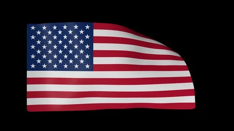 USA Full Flag with Alpha Channel Video stock 87288321