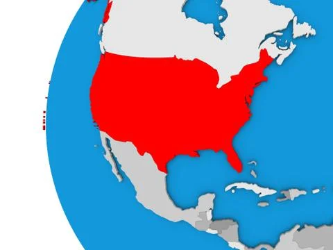 USA on globe Stock Illustration