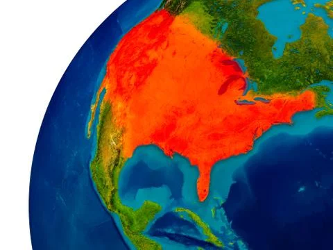 USA on globe Stock Illustration