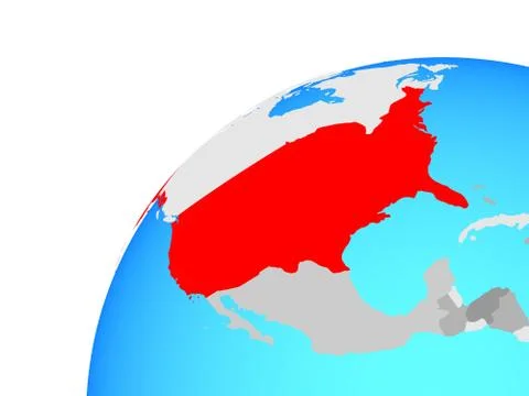 USA on globe Illustrazione stock