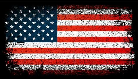 Usa Grunge flag Stock Illustration