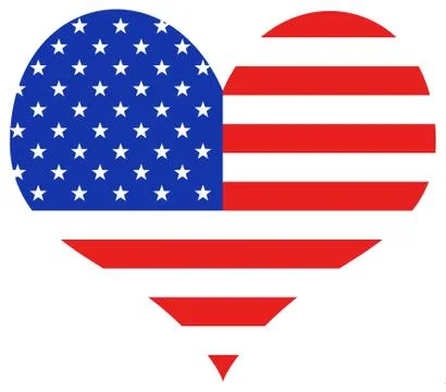 USA Heart Stock Illustration