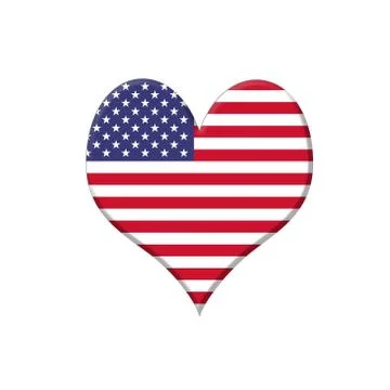 Usa heart. Stock Illustration