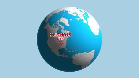 USA ILLINOIS ZOOM IN FROM SPACE Stock Footage 177566137