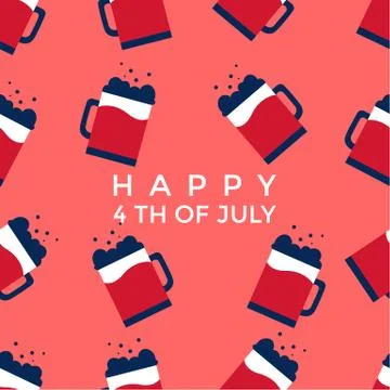 USA INDEPENDENCE DAY SEAMLESS PATTERNS Illustrazione stock