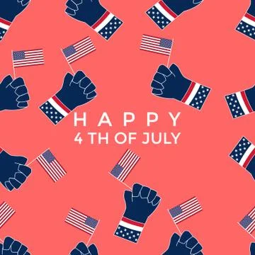 USA INDEPENDENCE DAY SEAMLESS PATTERNS イラスト素材