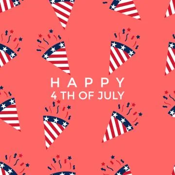 USA INDEPENDENCE DAY SEAMLESS PATTERNS Stock Illustration