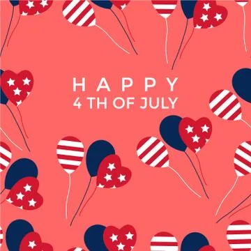 USA INDEPENDENCE DAY SEAMLESS PATTERNS Stock Illustration