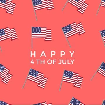 USA INDEPENDENCE DAY SEAMLESS PATTERNS Stock Illustration