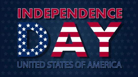 Usa independence day typography Stock Footage 152039376