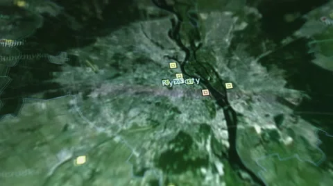 USA - Kiev on the world map Stock Footage 47749708