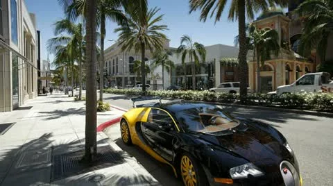 USA, LA Beverly Hills T/L Stock Footage