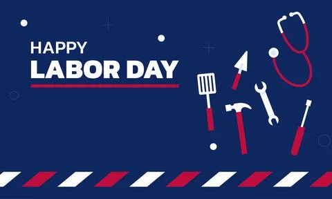 USA Labor Day background vector illustration Illustrazione stock