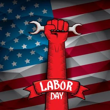 Usa labor day vector background Stock Illustration