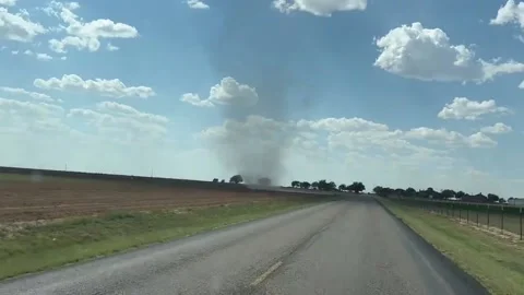 USA: Large Dust Devil Spotted In Amarillo, Texas Stock Footage 284535089