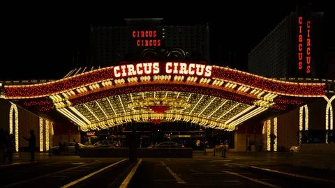 Usa las vegas hotel circus circus noite editorial2 Stock Photos