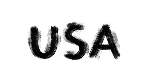 USA lettering 4K Video stock 197807155