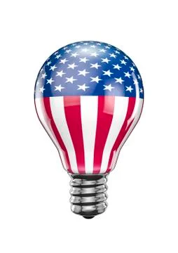 USA light bulb Illustrazione stock