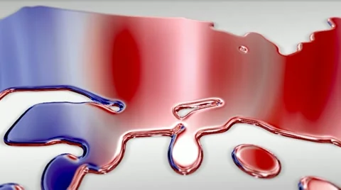 USA liquid map, reflective flag Stockbeeldmateriaal 12760778