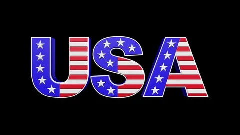 USA Loop with Any Background Vídeo Stock 78655078