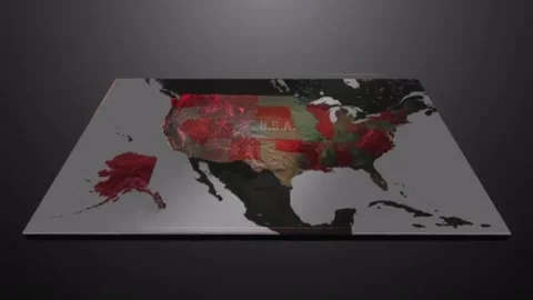 USA Map  After Effects	Stock