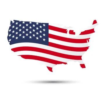 USA map and  flag pattern Stock Illustration