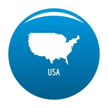 USA map in black simple Ilustração Stock