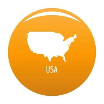 USA map in black vector simple Ilustração Stock