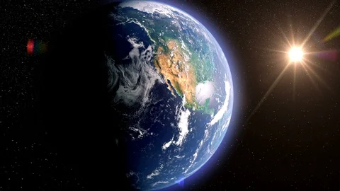 USA Map With Borders, View From Space, Earth Globe Stock Footage 86226803