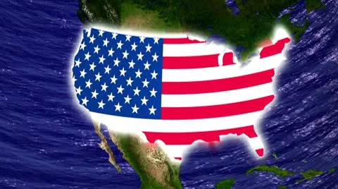 USA map earth Video stock 8926528
