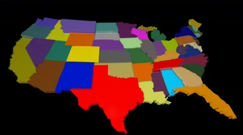 USA map Stock Footage 625880
